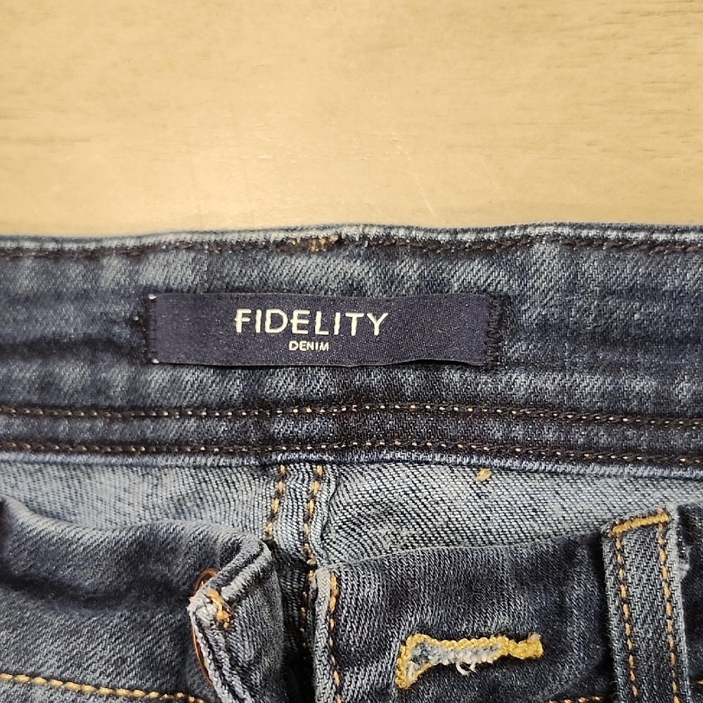 💙Fidelity Denim -  Indigo Skinny Jeans "Stevie Mid Tapered" Style - Picture 2 of 8